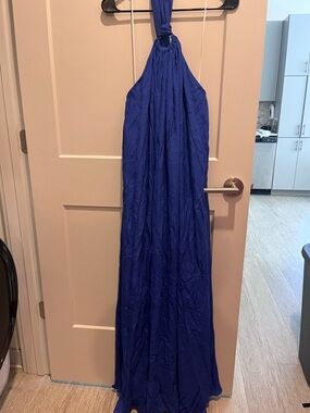 Vici Royal Blue Halter Maxi Dress